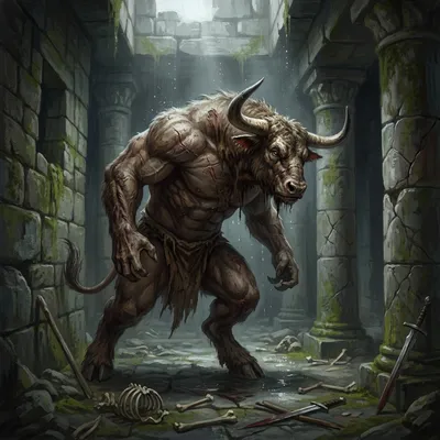 Labyrinth Solitude with the Minotaur